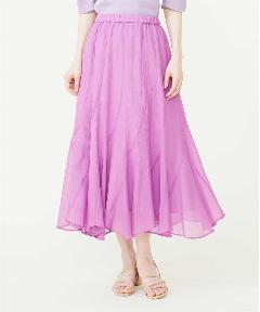 コットンシルク楊柳エスカルゴスカート