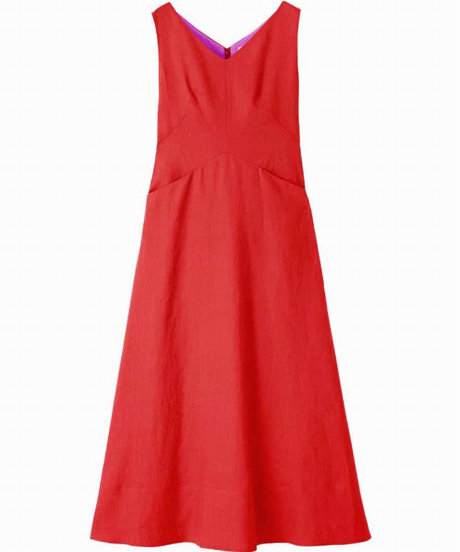 リネンスリーブレスドレス